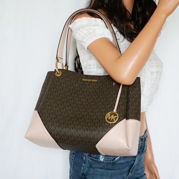 Michael Kors Bags Michael Kors Nicole Shoulder Tote Mk Brown Blush